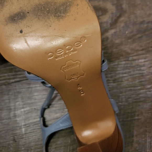 BEBE Kitten baby Elegant Blue Strappy Heels Y2K - Picture 3 of 5